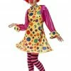 Smiffys Adult Clown Lady Costume All Themes