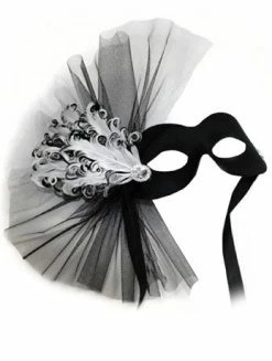 Generic Black & White Masquerade Facepiece