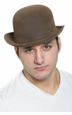 H.M. Smallwares Brown Bowler Hat