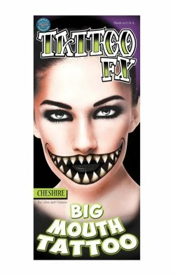 Tinsley Transfers Cheshire Big Mouth Temporary Tattoo All Themes