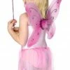 Smiffys Child Pink Butterfly Wings And Wand 2 Smiffys Child Pink Butterfly Wings And Wand
