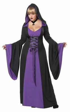 California Costumes All Themes Deluxe Halloween Hooded Robe PURPLE
