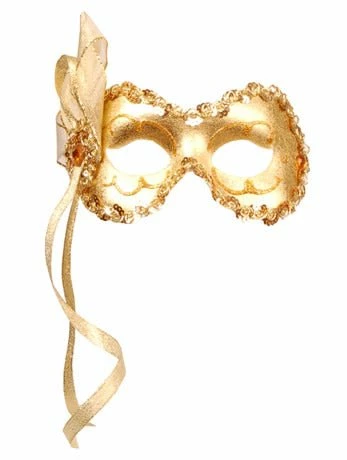 Generic Masquerade Ball Gold Masquerade Facepiece 3 Generic Masquerade Ball Gold Masquerade Facepiece