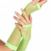 Generic Green Neon Fishnet Gloves Disco