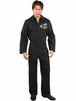 Generic Prisoners & Convicts Male Rehab Reject Black Costume