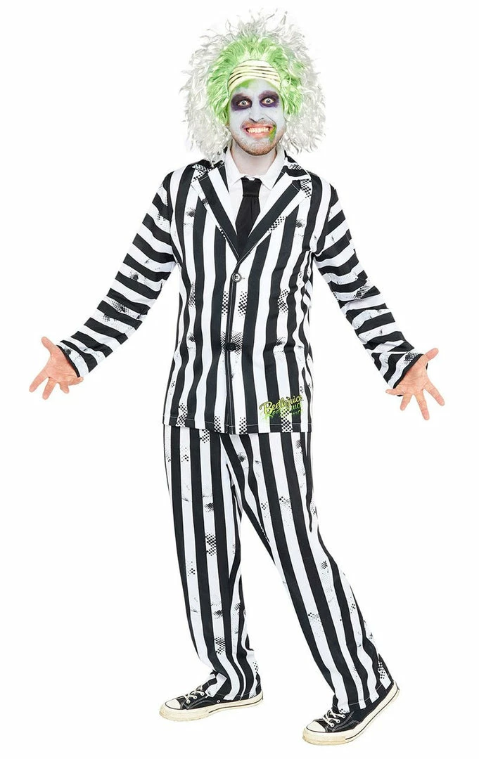 Generic Mens Beetlejuice Costume 3 Generic Mens Beetlejuice Costume