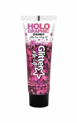 PaintGlow Pink Holographic Chunky Glitter Gel All Themes