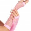 Generic Disco Pink Neon Fishnet Gloves