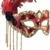 Bristol Novelty Red And Gold Satin Facepiece All Themes