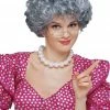 Generic All Themes Short Grey Granny Wig Accessory