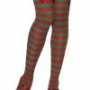 Smiffys All Themes Stripy Elf Thigh High Stockings