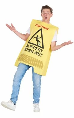 Generic Wet Floor Sign Costume Adult Costumes