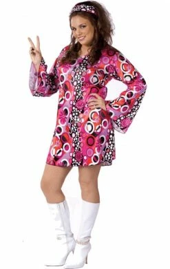 Palmer All Themes Womens Feeling Groovy Plus Size Costume