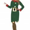 Smiffys Womens Happy Christmas Elf Costume