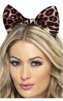 Smiffys All Themes Womens Leopard Bow Headband