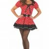 Generic Womens Red And White Minnie Mouse Dress Disney