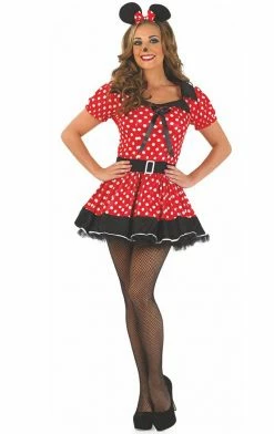 Generic Womens Red And White Minnie Mouse Dress Disney