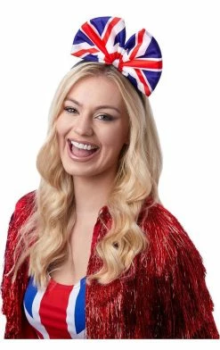 Generic Womens Union Jack Bow Headband Around The World