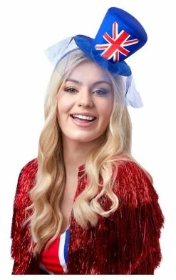 Generic Around The World Womens Union Jack Top Hat Fascinator